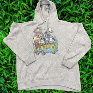 Retro Pacific & Co Mystery Machine Murderers Grey Cotton Blend Hoodie XL